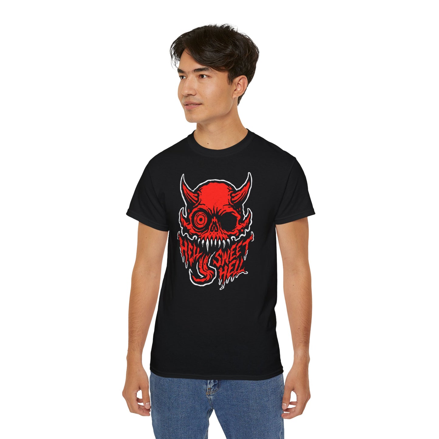 Diable Rouge Psychédélique "Hell Sweet Hell" Skate Art & Horror Punk - T-shirt unisexe
