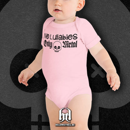 No Lullabies, Only Metal Logo Noir - Body à manches courtes bébé et enfant