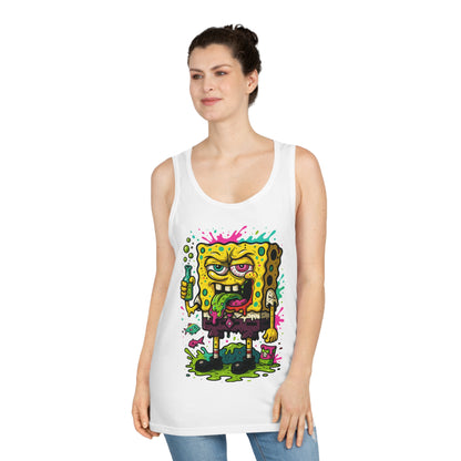 Madness of the Deep - De gestreepte spons - Unisex tanktop