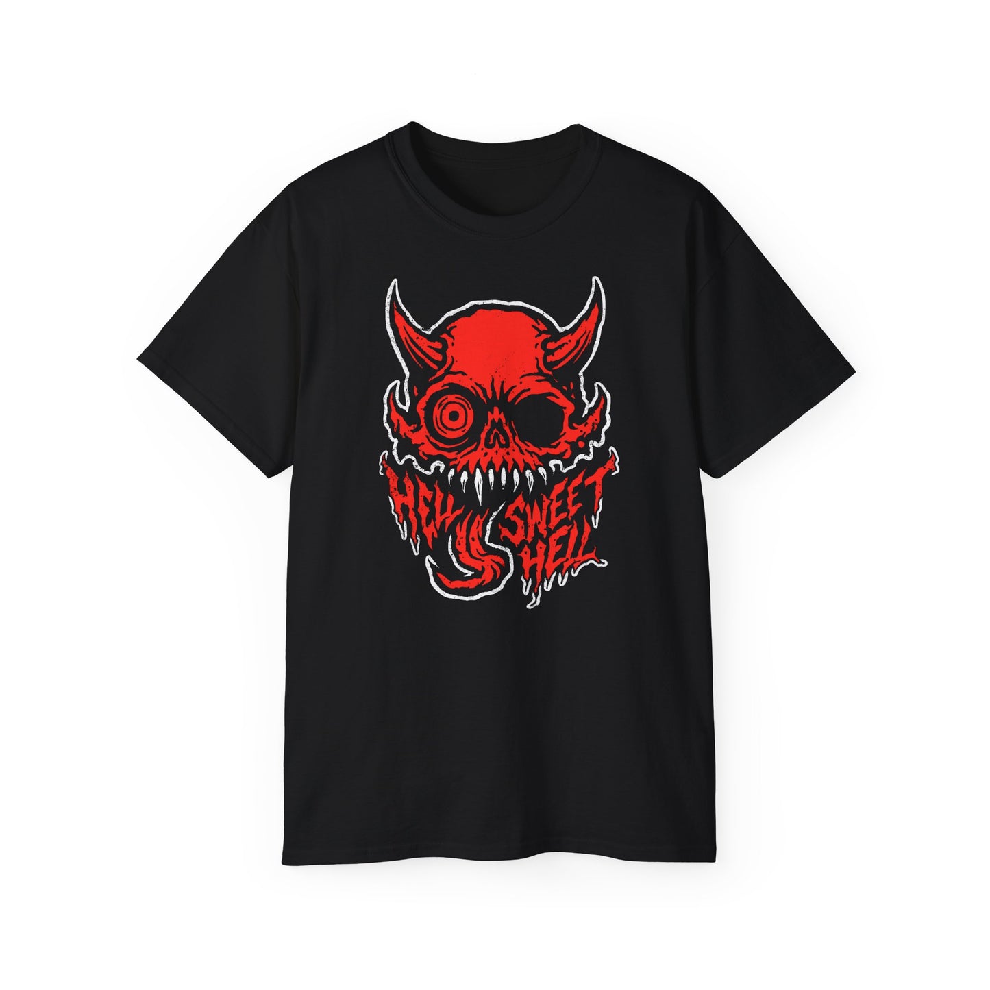 Diable Rouge Psychédélique "Hell Sweet Hell" Skate Art & Horror Punk - T-shirt unisexe