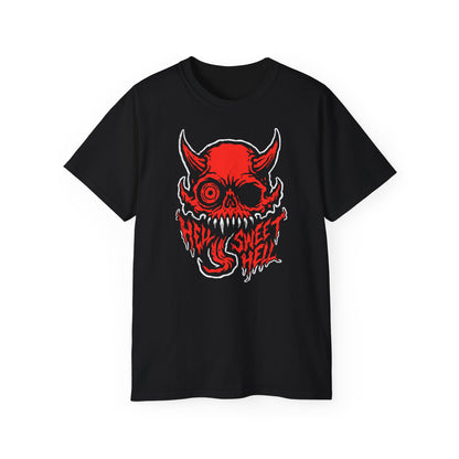 Diable Rouge Psychédélique "Hell Sweet Hell" Skate Art & Horror Punk - T-shirt unisexe