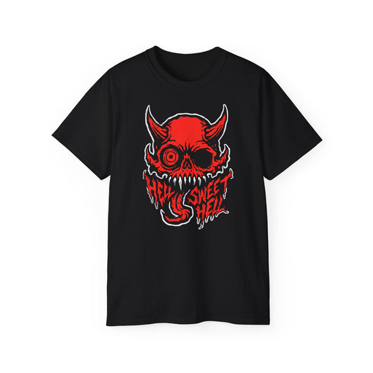 Diable Rouge Psychédélique "Hell Sweet Hell" Skate Art & Horror Punk - T-shirt unisexe
