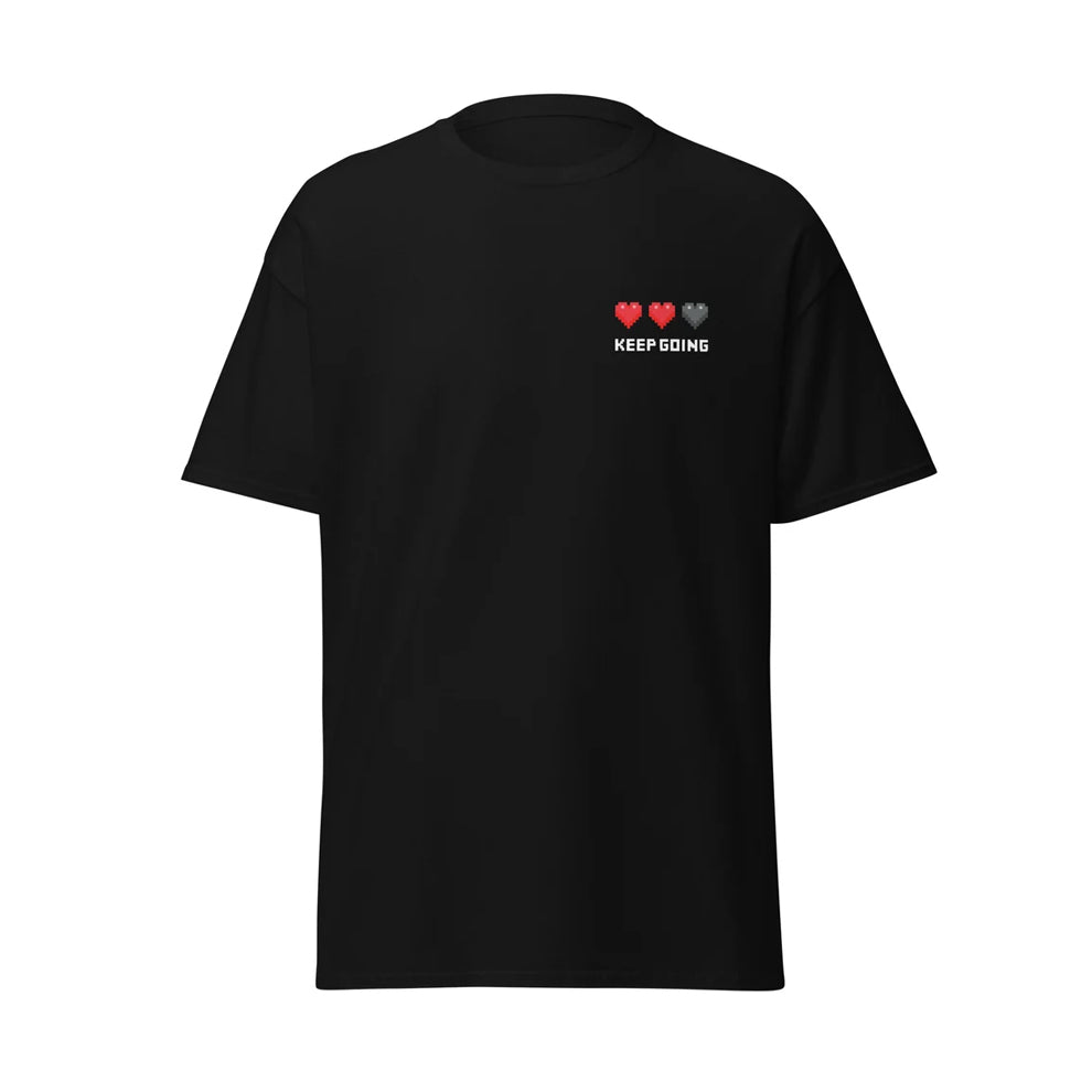 Pixel Art Barre de Vie Keep Going - T-shirt unisexe