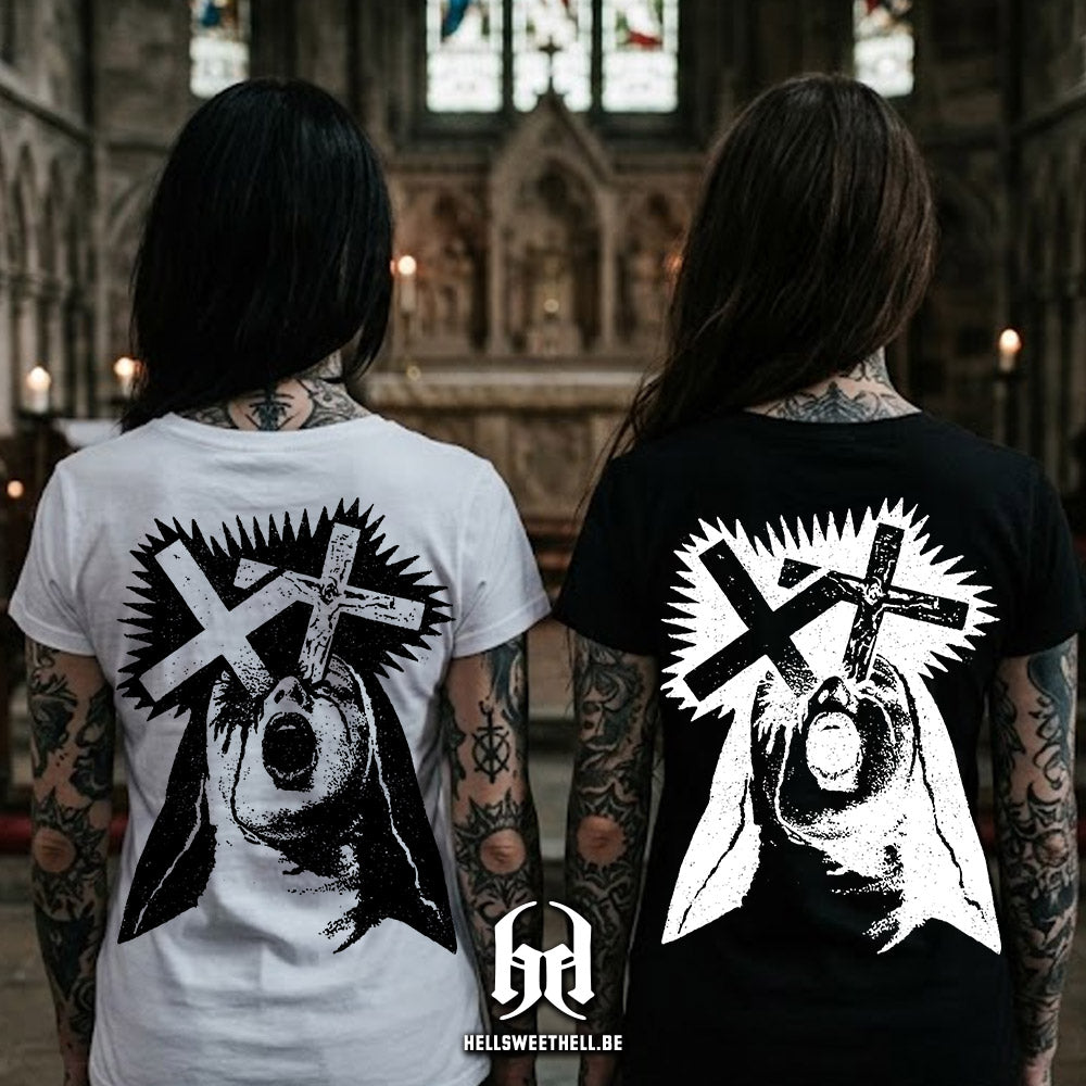 Screaming Nun Graphisme Horror Underground - T-shirt unisexe
