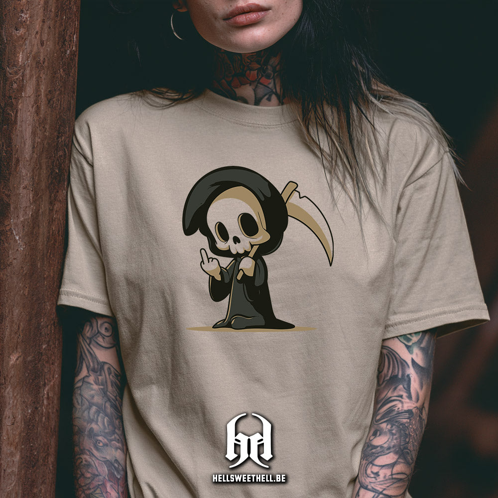 Faucheuse Chibi & Doigt d'Honneur - T-shirt unisexe
