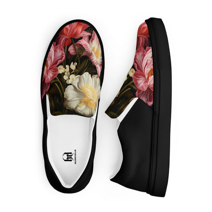 Floral - Men's Slip-on (black or white)